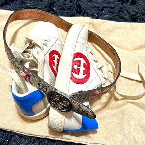 Size 10c Gucci shoes and toddler belt. Wore once fairly new.